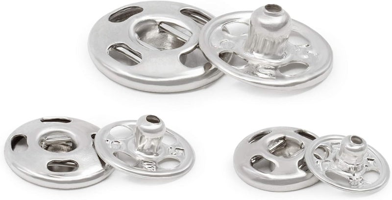 Dritz 81-65 Sew-On Snaps, Size 1/0, 2/0 & 4/0, Nickel-Plated Brass, 36 Count - Image 2